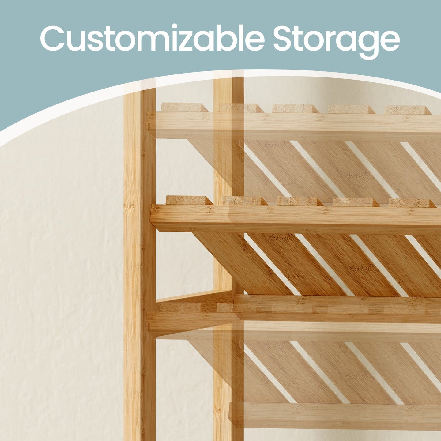 Bamboo Storage Shelf - 6-Tier - Multifunctional