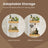 Bathroom Trolley - Bamboo - Natural - Space-Saving 3-Tier Design on Wheels