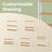 Bamboo Shelving Unit - Bamboo - White - Adjustable 3-Tier Design