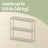 Bamboo Shelving Unit - Bamboo - White - Adjustable 3-Tier Design