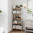 5-Tier Storage Shelf - Bamboo - White and Natural - Adjustable Heights
