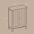 Bathroom Floor Storage Cabinet - Wood - White - Freestanding with 2 Doors and 2 Adjustable Shelves