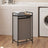 Laundry Hamper - Metal Frame - Rustic Brown and Black - Pull-Out Liner with Shelf