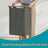 Laundry Hamper - Metal Frame - Rustic Brown and Black - Pull-Out Liner with Shelf
