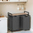 Laundry Hamper - Fabric - White - Double Compartment with 2 Removable Bags