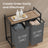 Laundry Hamper - Fabric - White - Double Compartment with 2 Removable Bags