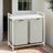 Laundry Hamper - Fabric - White - Double Compartment with 2 Removable Bags