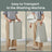 Laundry Hamper - Fabric - White - Double Compartment with 2 Removable Bags