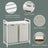 Laundry Hamper - Fabric - White - Double Compartment with 2 Removable Bags