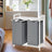 Laundry Hamper - Fabric - Grey and White - 2-Section with Removable Bags and Shelf