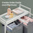 Laundry Hamper - Fabric - Grey and White - 2-Section with Removable Bags and Shelf