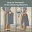 Laundry Hamper - Fabric - Grey and White - 2-Section with Removable Bags and Shelf