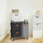 3-Compartment Laundry Hamper - Engineered Wood - Chestnut Brown - Rolling Cart with Shelves and Removable Liners