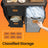 3-Compartment Laundry Hamper - Engineered Wood - Chestnut Brown - Rolling Cart with Shelves and Removable Liners