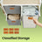 3-Compartment Laundry Sorter - Fabric - Natural Beige - Rolling Cart with Shelves and Removable Liners