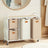 Laundry Sorter Cart - Fabric - Camel Brown - 4 Compartments with Removable Bags