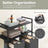 Laundry Hamper - Metal - Black and Grey - Dual Pull-Out Bags with Shelves
