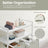 Laundry Hamper - Metal - Black and Grey - Dual Pull-Out Bags with Shelves