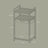 Laundry Hamper - Wood - Rustic Brown and Black - Pull-Out Laundry Bag with 2 Shelves
