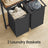 2-Compartment Laundry Hamper - Fabric - Neutral Color