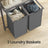 2-Compartment Laundry Hamper - Fabric - Neutral Color