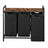 Clothes Sorter - 4 Removable Liner Bags - Metal Frame - Rustic Brown and Black