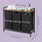 Clothes Sorter - 4 Removable Liner Bags - Metal Frame - Rustic Brown and Black