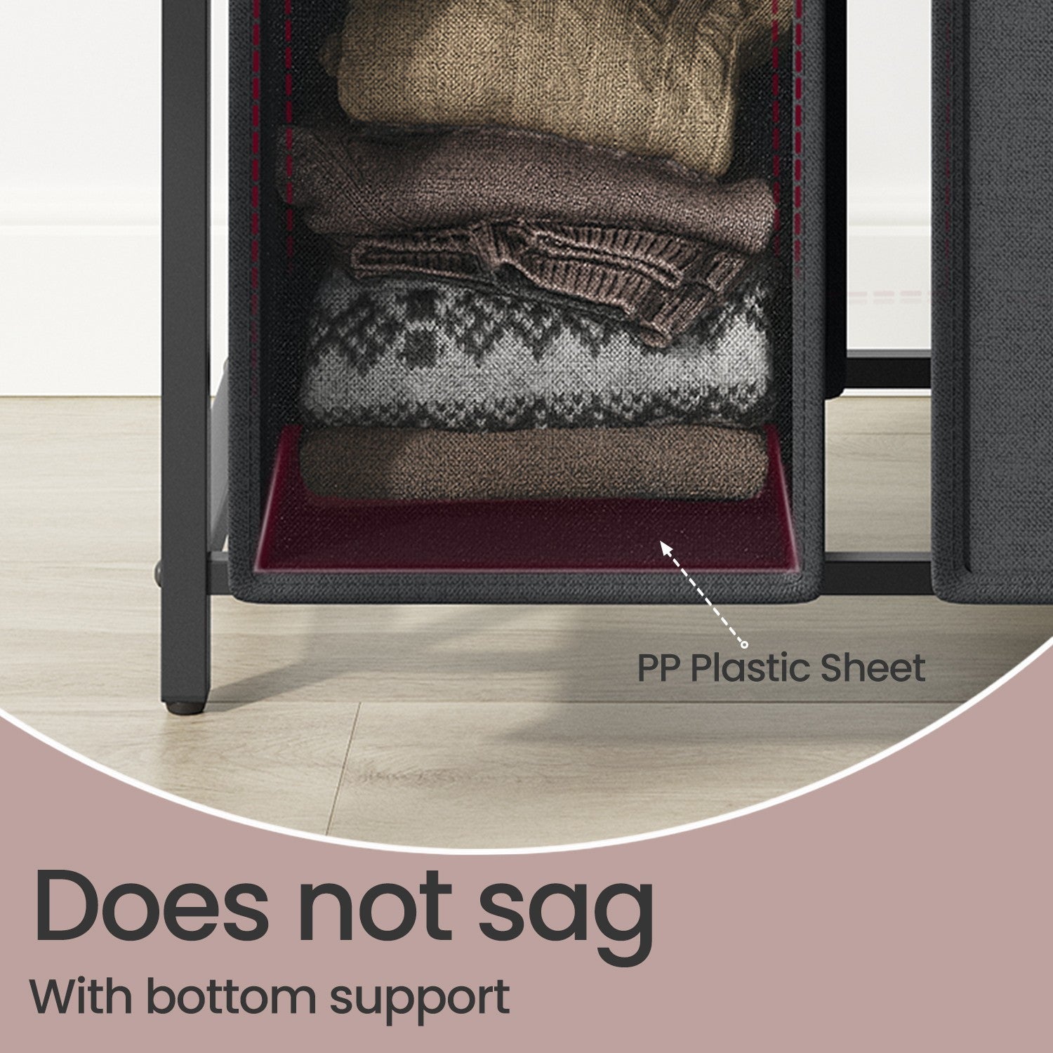 3-Section Laundry Sorter - Metal Frame - Black and Grey - Removable Bags and Shelf