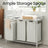 Laundry Sorter - Metal Frame - Rustic Brown and Black - 4 Removable Bags with Shelf