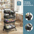 4-Tier Rolling Storage Cart - 45L - Steel Frame - Plastic Baskets