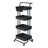 4-Tier Rolling Storage Cart - 45L - Steel Frame - Plastic Baskets
