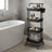 4-Tier Rolling Storage Cart - 45L - Steel Frame - Plastic Baskets