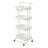 4-Tier Rolling Storage Cart - 45L - Steel Frame - Plastic Baskets