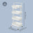 4-Tier Rolling Storage Cart - 45L - Steel Frame - Smooth-Rolling Wheels