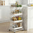 4-Tier Rolling Storage Cart - 45L - Steel Frame - Smooth-Rolling Wheels