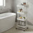 4-Tier Rolling Storage Cart - 45L - Steel Frame - Smooth-Rolling Wheels