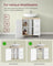 Under Sink Bathroom Cabinet 3 Drawers 2 Compartments - MDF and Wood - Cloud White and Natural Beige