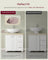 Under Sink Bathroom Cabinet 3 Drawers 2 Compartments - MDF and Wood - Cloud White and Natural Beige