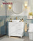 Under Sink Bathroom Cabinet 3 Drawers 2 Compartments - MDF and Wood - Cloud White