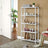 Bamboo Storage Shelf 5-Tier - Bamboo - White