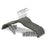 10-Pack Trouser Hangers - ABS Plastic and Nylon Velvet - Grey