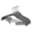 10-Pack Trouser Hangers - ABS Plastic and Nylon Velvet - Grey