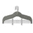 10-Pack Trouser Hangers - ABS Plastic and Nylon Velvet - Grey