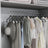 10-Pack Trouser Hangers - ABS Plastic and Nylon Velvet - Grey