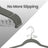 10-Pack Trouser Hangers - ABS Plastic and Nylon Velvet - Grey