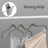 10-Pack Trouser Hangers - ABS Plastic and Nylon Velvet - Grey
