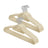 Clothes Hangers Set of 20 - Velvet and ABS Plastic - Beige