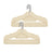 Clothes Hangers Set of 20 - Velvet and ABS Plastic - Beige