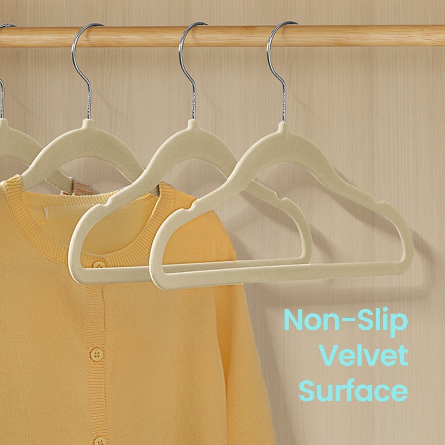 Baby Hangers - 30 Pack, 30 x 20.5 cm - Velvet - Light Pink - Non-Slip