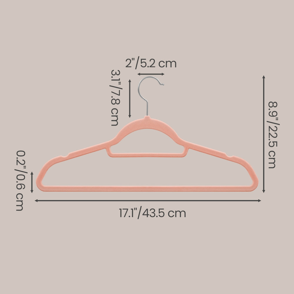 20-Pack Velvet Hangers - Velvet and ABS Plastic